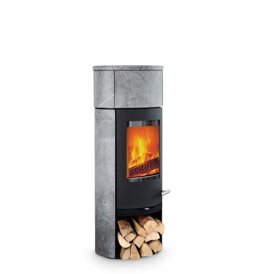 Terma Tech Kaminofen TT20RS mit Wärmespeicher und Sockelstein | 5 kW