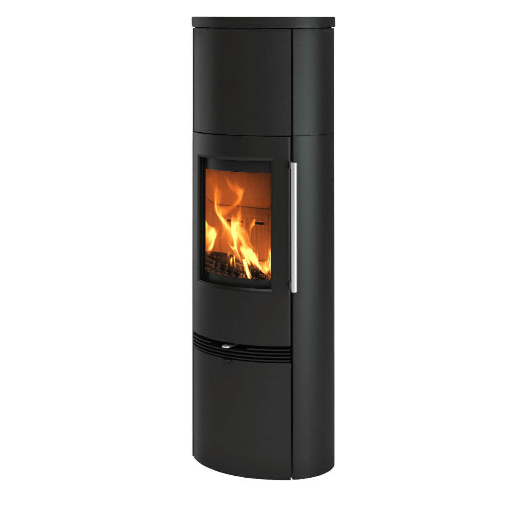 TermaTech | Kaminofen | TT21RHT | runde Seiten | Schwarz | 5,0 kW