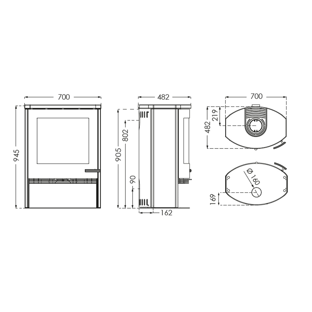 TermaTech | Kaminofen | TT22S | 7,5 kW | Speckstein