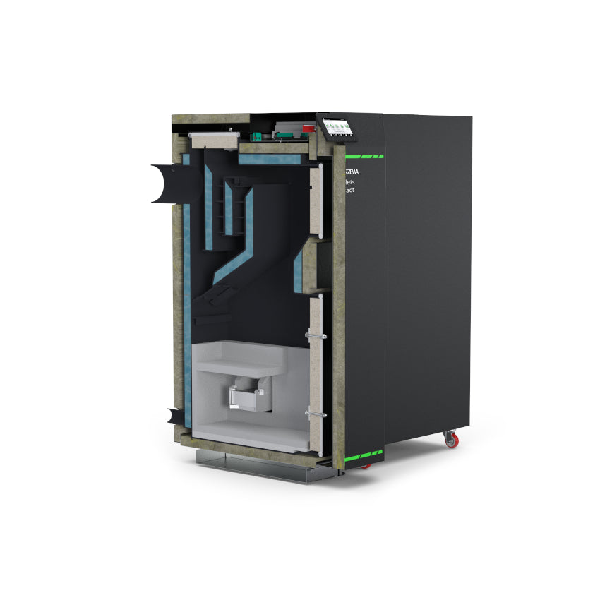 Kostrzewa Pelletkessel | Bio Luxury Compact 16 kW Querschnitt