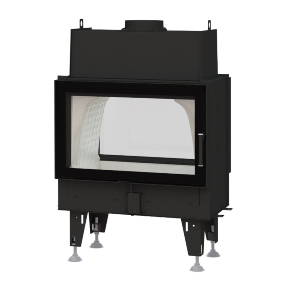 BeF Home schwarzer Warmluft Kamineinsatz TWIN 8 II mit zweiseitiger Scheibe | klimaworld.com