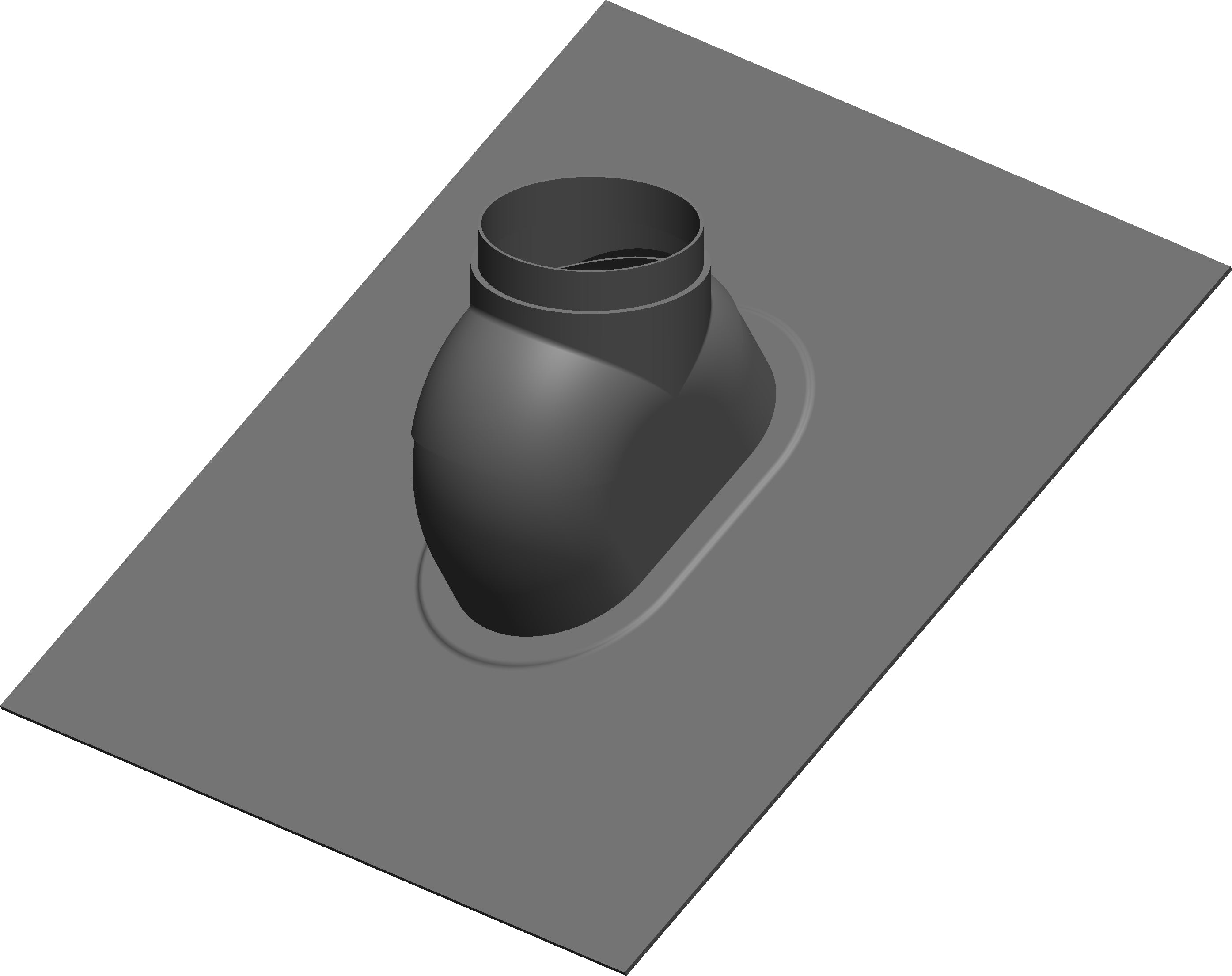 Dachdurchführung 0-48° für Brennwertgerätet Ø 60/100 mm
