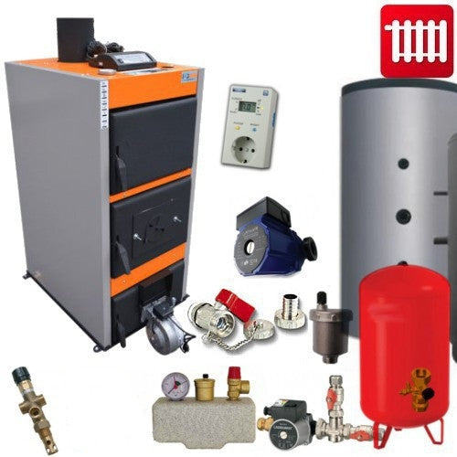 Festbrennstoffkessel mit Gebläse CWD ULTIMA 3,9 kW komplettset