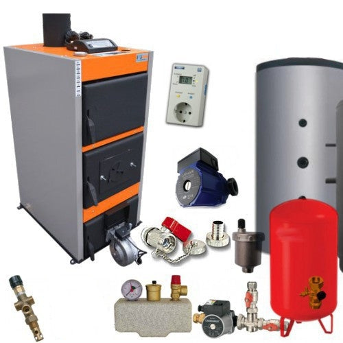 Festbrennstoffkessel mit Gebläse CWD ULTIMA 3,9 kW komplettset