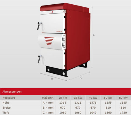 Holzvergaserkessel 25kW Orligno 200 Orlanski