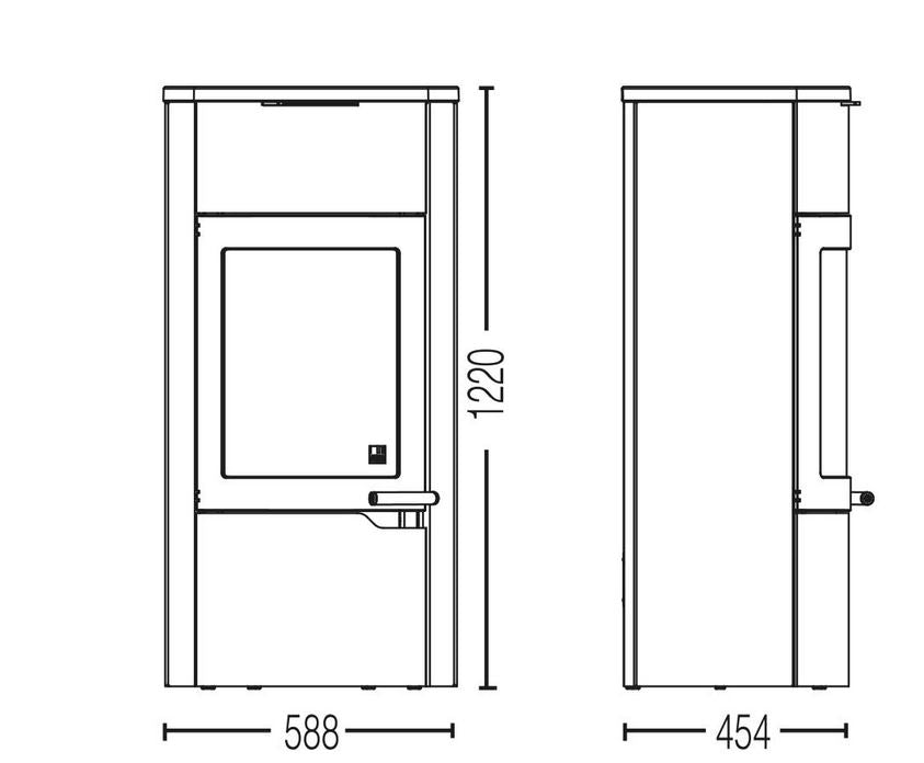 Austroflamm Kaminofen Uno Back | mit Backfach | 7kW