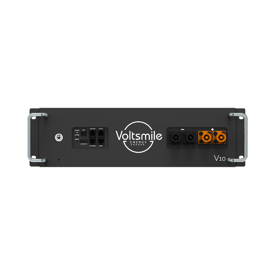 schwarzes Voltsmile Batteriemodul V10 classic Frontansicht