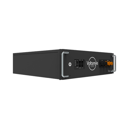 schwarzes Voltsmile Batteriemodul V10 classic Ansicht von links