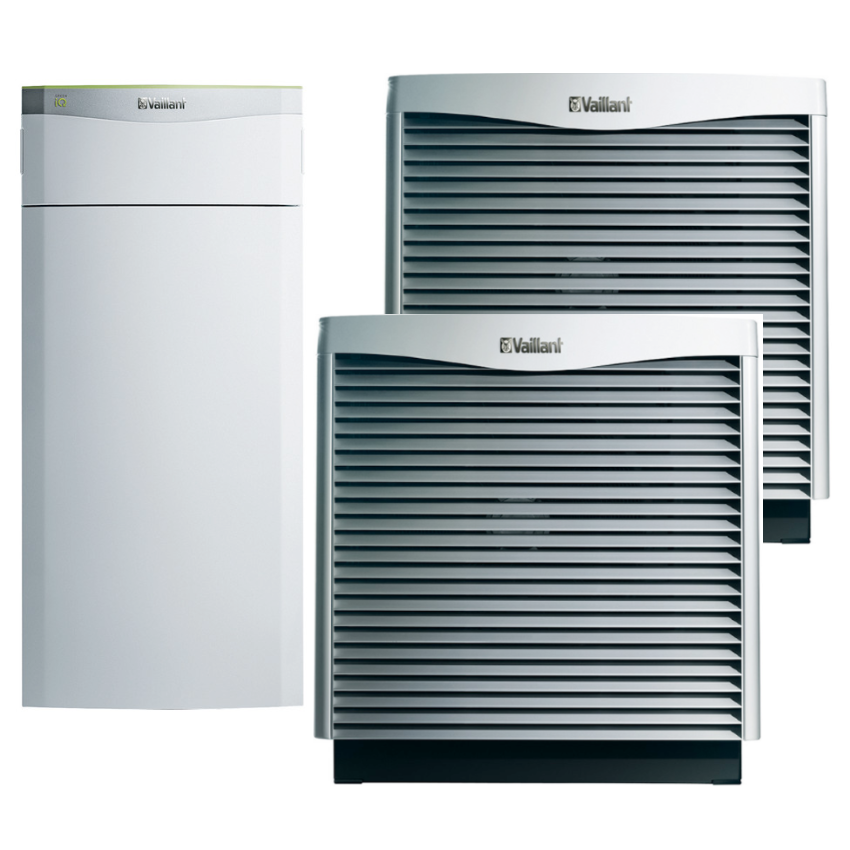 Vaillant flexoTHERM mit 2x Außenlufteinheit aroCollect | klimaworld.com
