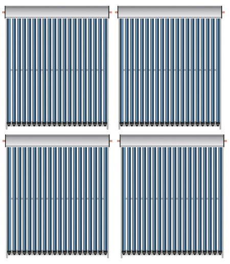 Vakuumkollektorpaket Nr. 12 - EtaSunPro VRK30 - 120 Röhren