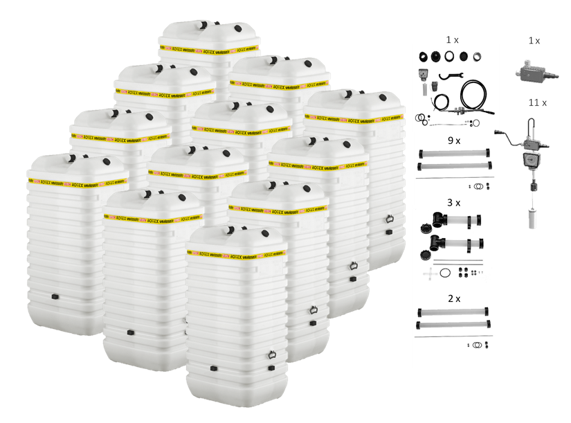 Rotex Heizöltank variosafe Set - 12x1000 L Tank inkl. Zubehör | VSF 114 ➔ Klimaworld.com