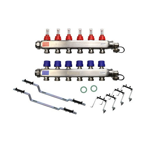 Maincor MFL Verteiler 4 Kreise 1'' | Edelstahl | 280 mm | DFM kurz ➔ klimaworlv.com