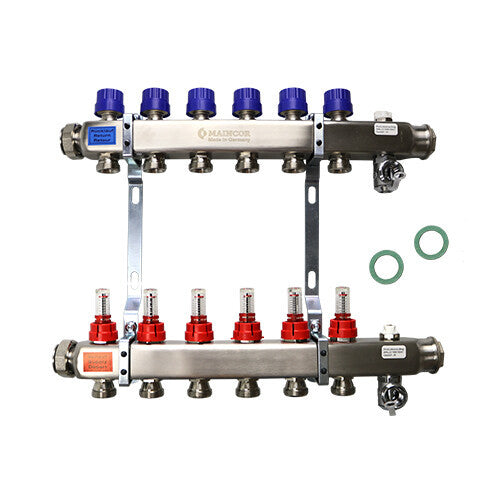 Maincor MFL Verteiler 6 Kreise 1'' | Edelstahl | 405 mm | DFM lang ➔ klimaworlv.com