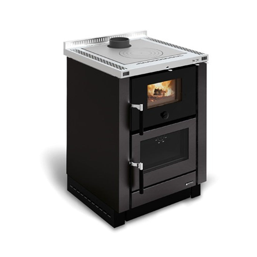 La Nordica Scheitholzherd Küchenherdeinsatz | Vicenza Schwarz | 7,4 kW