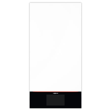 Weisses Viessmann Vitocal 250-A Modular Innengeraet IDU-A mit schwarzem Bedienfeld und rotem Akzentstreifen | Klimaworld.com
