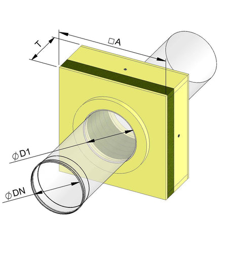 Wanddurchführung 120mm LuxFix12 für einwandige Systeme (EW)