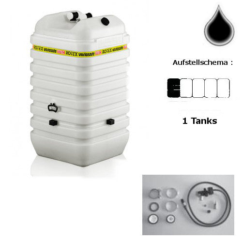 ROTEX Sicherheizöltank für Hochwasser im Tank WSF1001 1x1000 L + Grundpaket WA