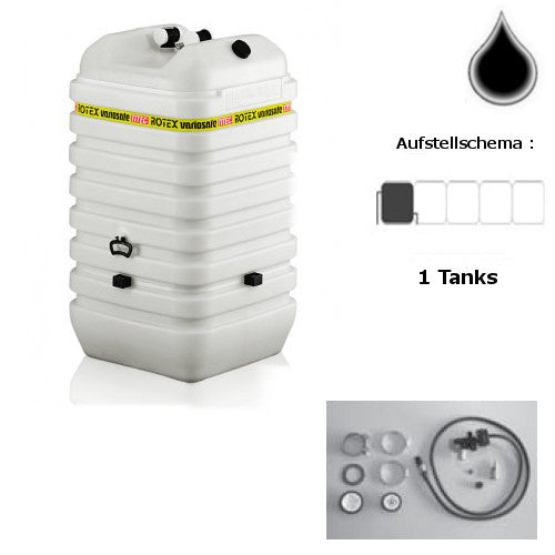 ROTEX Variosafe Sicherheizöltank für Hochwasser im Tank 1x600 L + Grundpaket WA VSF601 