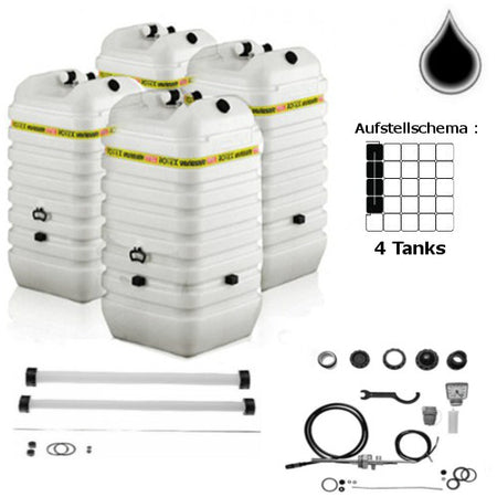 ROTEX Variosafe Heizöltank im Tank 4x 750 L + Grundpaket ANK + 3xB2, VSF