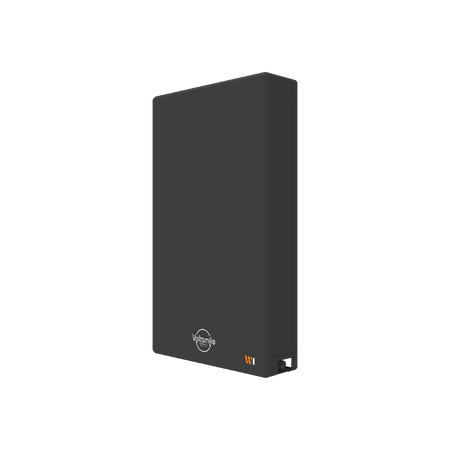 schwarzer Voltsmile Batteriespeicher W1 Classic 10,24 kWh | Ansicht von links