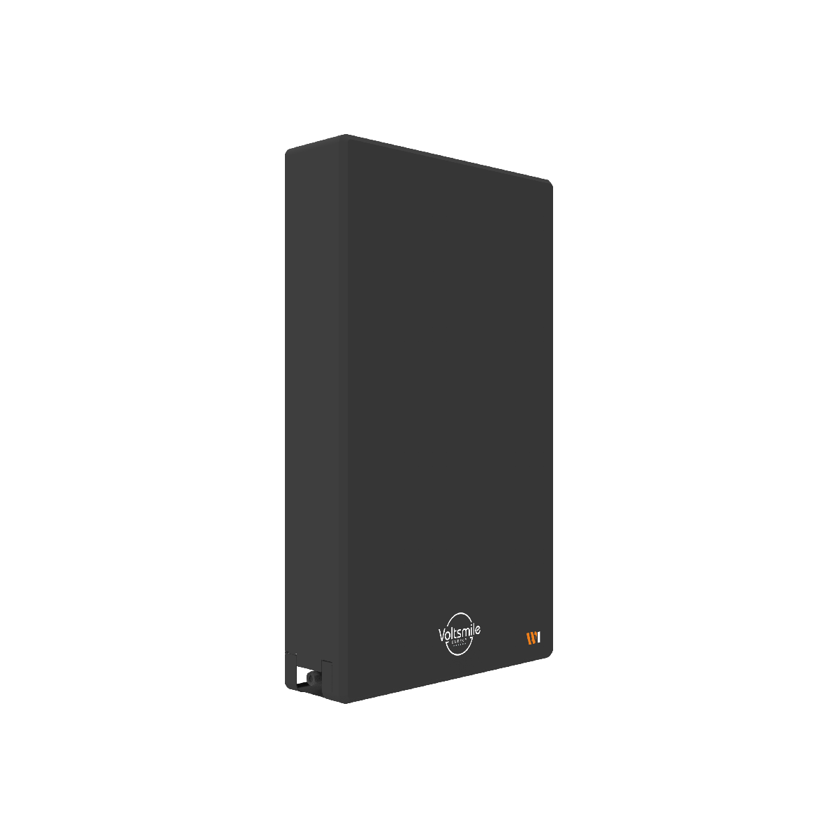 schwarzer Voltsmile Batteriespeicher W1 Classic 10,24 kWh | Ansicht von rechts