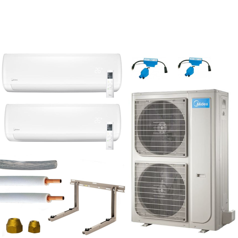Klimaanlage Komplettset Multisplit Midea Wandgeräte 2x7,0kW 