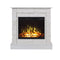 Aflamo LED Standkamin | Vigo Stone weiss | Wandaufstellung