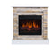 Aflamo LED-Standkamin | Vigo Stone 3D Desert/weiss | Wandaufstellung