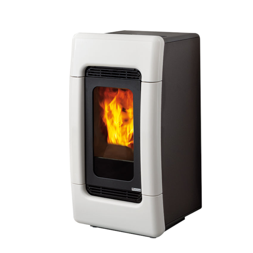 Edilkamin Pelletofen wasserführend Meg Più weiß