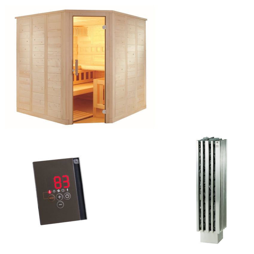 Sentiotec Sauna Komplettset Wellfun Corner | Klimaworld