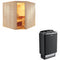 Sentiotec Sauna Komplettset Wellfun Corner | Saunaofen 100 | 5 Pers.