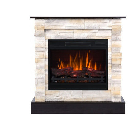 Aflamo LED Standkamin | Vigo Stone 3D Desert/wenge