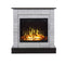 Aflamo LED Standkamin | Vigo Stone Beton/Wenge | Wandaufstellung