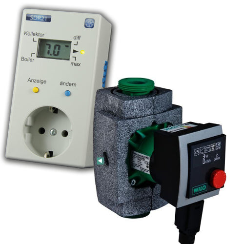Heizungspumpe-Differenzregler-Set WILO Pumpe 1-4 und SDR21