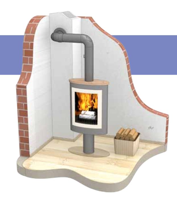 Rauchrohrbogen, Winkel 90° FERRO Durchmesser 130 mm mit Tür