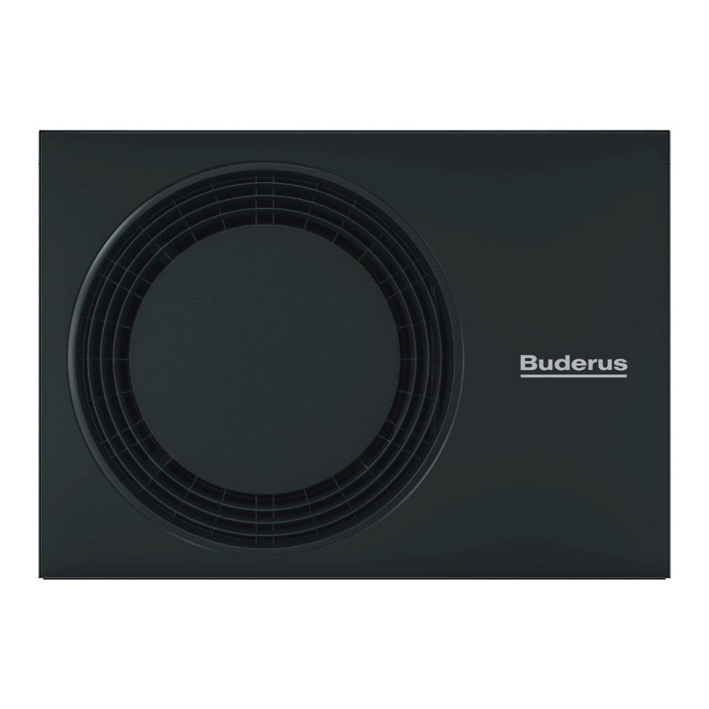 Buderus Waermepumpen-Ausseneinheit Logatherm M WLW186i-4 AR E in Schwarz mit zentralem Rundluefter | Klimaworld.com