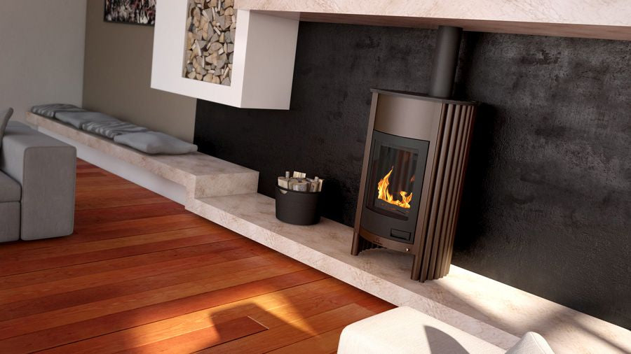 HS Flamingo Warmluftofen Masterflamme Grande I, braun, Ambiente | klimaworld.com