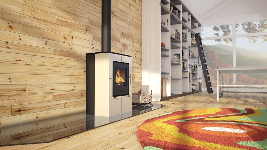 HS Flamingo Kaminofen Evenes, creme, Ambiente | klimaworld.com