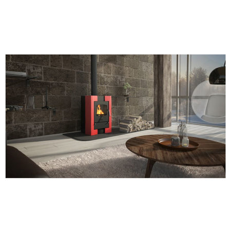 HS Flamingo Kaminofen Espo I, rot, Ambiente | klimaworld.com
