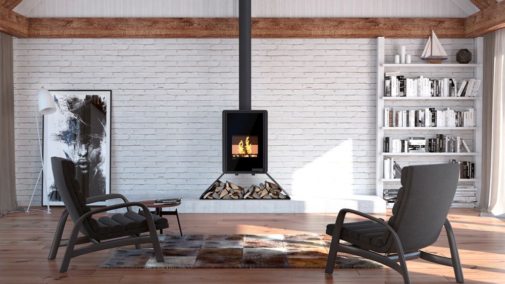HS Flamingo Kaminofen Senai, schwarz, Ambiente | Klimaworld.com