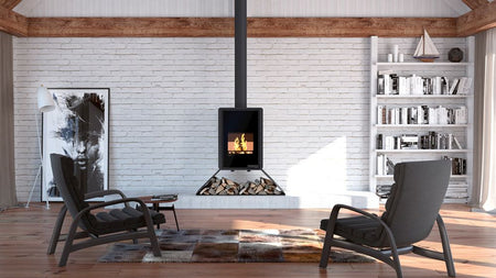 HS Flamingo Kaminofen Senai, schwarz, Ambiente | Klimaworld.com