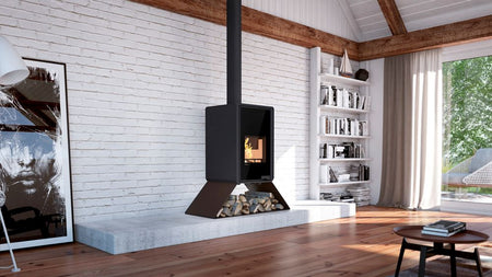 HS Flamingo Kaminofen Senai, braun, Ambiente | Klimaworld.com