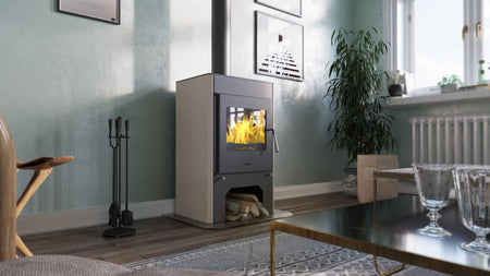 HS-Flamingo Kaminofen Espo III, creme, Ambiente | klimaworld.com