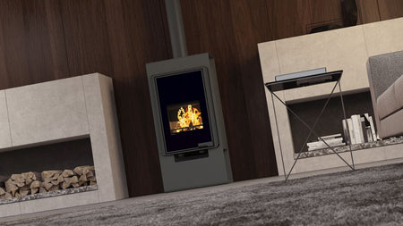HS Flamingo Kaminofen Singa, schwarz, Ambiente | klimaworld.com