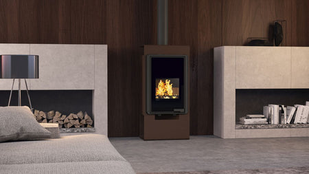 HS Flamingo Kaminofen Singa, braun, Ambiente | klimaworld.com