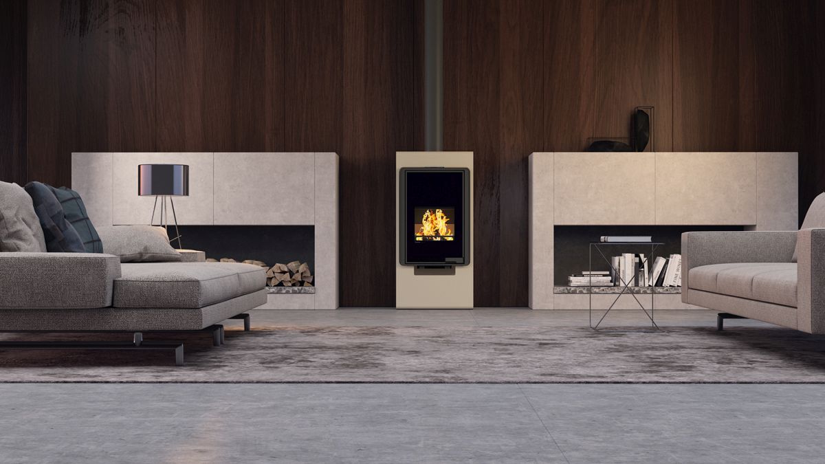 HS Flamingo Kaminofen Singa, creme, Ambiente | klimaworld.com