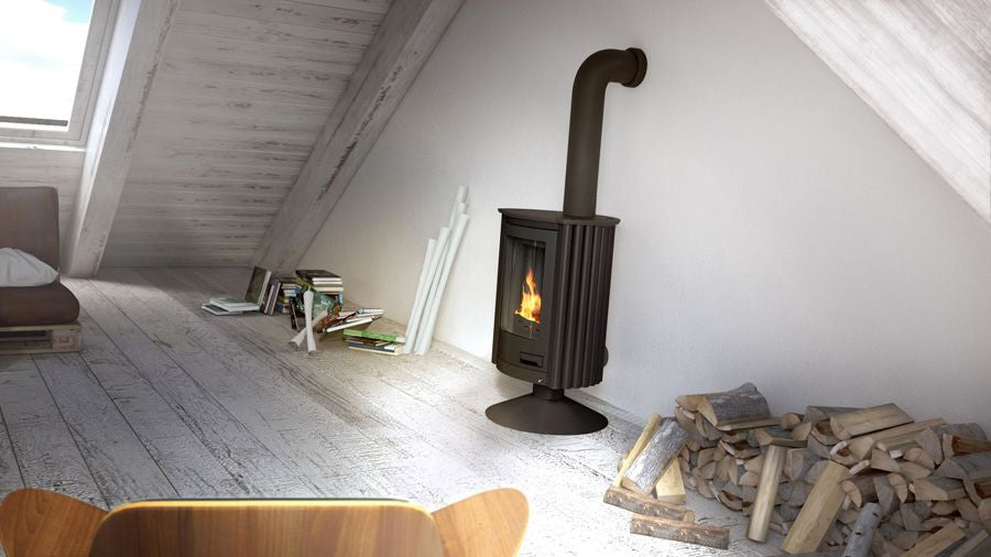 HS Flamingo Warmluftofen Masterfalmme Piccolo II in Schwarz, Ambiente | Klimaworld.com