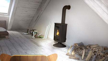 HS Flamingo Warmluftofen Masterfalmme Piccolo II in Schwarz, Ambiente | Klimaworld.com