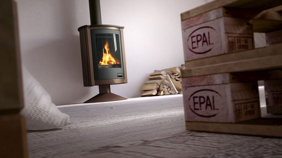 HS Flamingo Warmluftofen Masterfalmme Piccolo II in Braun, Ambiente | Klimaworld.com