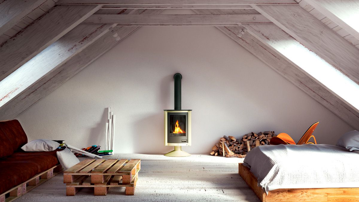 HS Flamingo Warmluftofen Masterfalmme Piccolo II in Gruen, Ambiente | Klimaworld.com